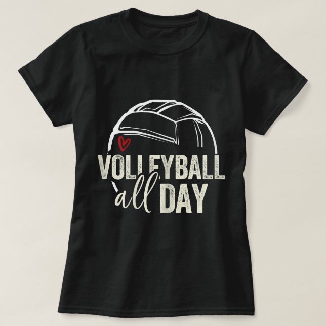 Volleyball Tonåring Girl Women Volleyball Graphic  T Shirt (Design framsida)