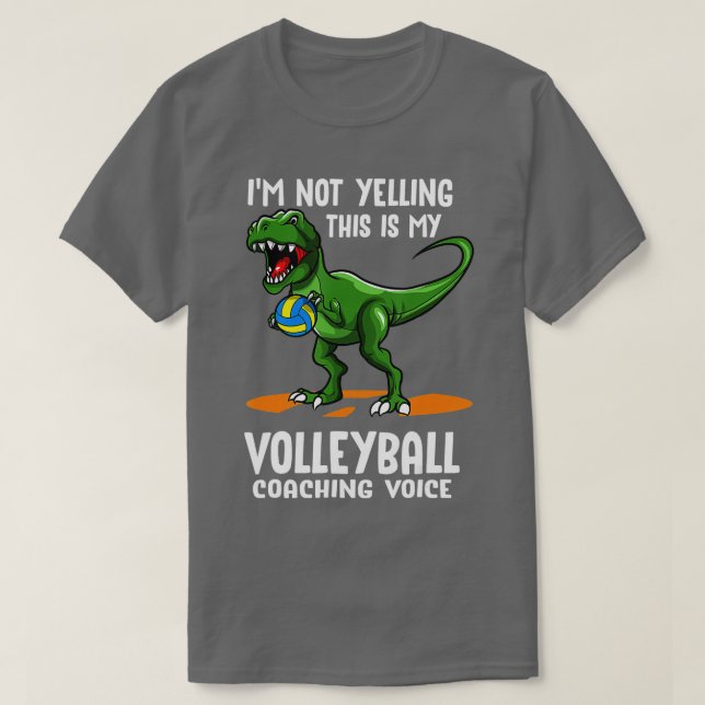 Volleyball Tränar TRexAssistant Coach T Shirt (Design framsida)