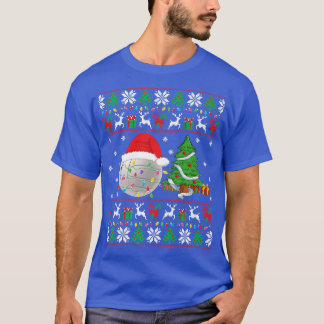 Volleyball Ugly Christmas Sweater Volley Xmas Ligh T Shirt
