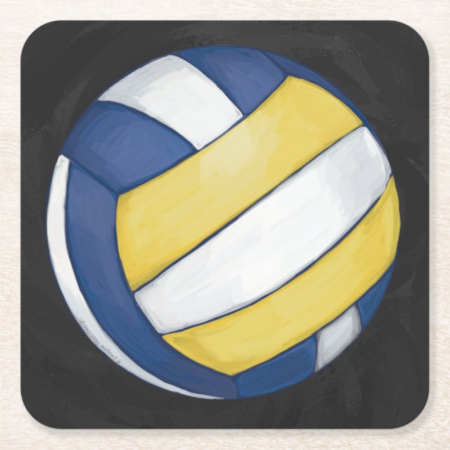 Volleyball Underlägg Papper Kvadrat (Framsidan)