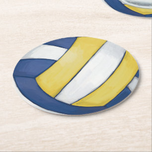 Volleyball Underlägg Papper Rund