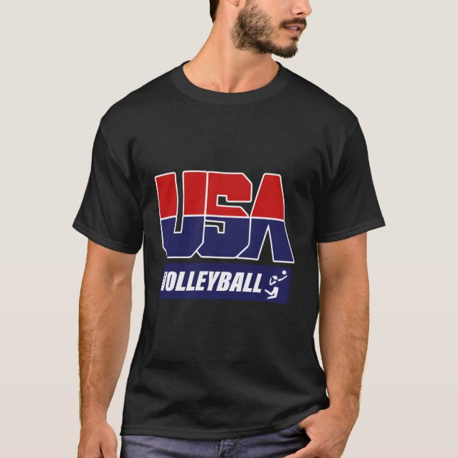 Volleyball Usa 2021 T Shirt (Framsida)