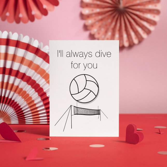 Volleyball Valentine Kort (Skapare uppladdad)