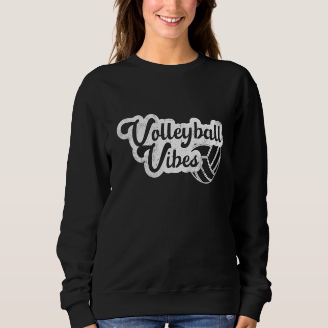 Volleyball Vibes Coach Fan Player Beach Volleyball T Shirt (Framsida)