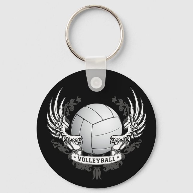 Volleyball Vingar Keychain Nyckelring (Framsida)