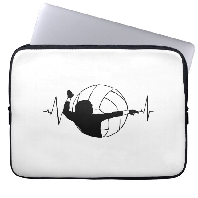 Volleyball - Volleyball Player Heartslag Laptop Fodral (Framsidan)