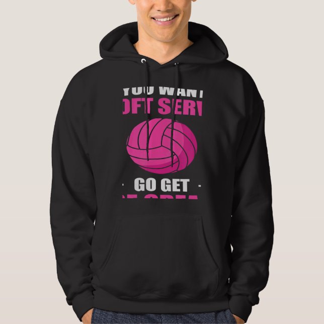 Volleyball Want A Soft Serve Ice Cream Men Women K Hoodie (Framsida)