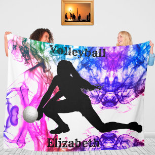 Volleyball Watercolor Fleece Blanket