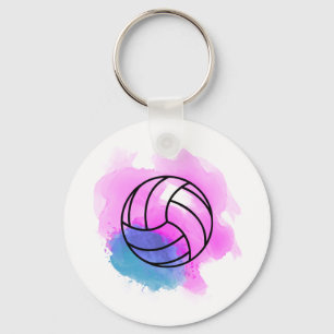 Volleyball Watercolor Nyckelring