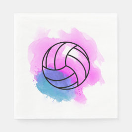 Volleyball Watercolor Pappersservett