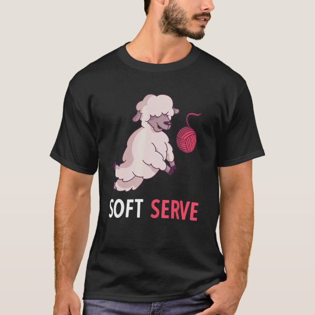 Volleyball Wool Får Humor Beach Volleybal T Shirt (Framsida)