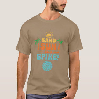 Volleyballropical Summer Sport Volleyball retro bo T Shirt