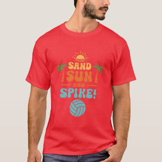 Volleyballropical Summer Sport Volleyball retro bo T Shirt