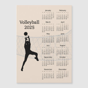 Volleyboll 2025 Kalender Magnetkort