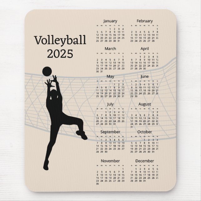 Volleyboll 2025 Kalender Musmatta (Framsidan)