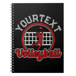 Volleyboll ADD NAMN Spike Boll Attack Lagsporter Anteckningsbok