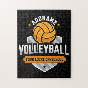 Volleyboll ADD TEXT Skola Varsity Lag Spelare Pussel