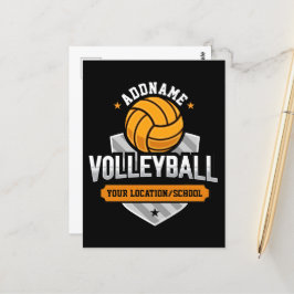 Volleyboll ADD TEXT Skolans Varsity-lagspelare Vykort
