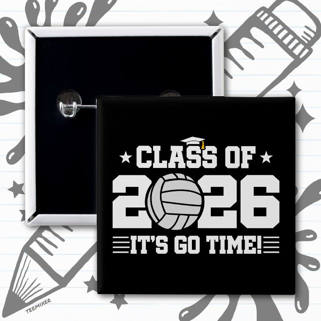 Volleyboll-avgångsklass 2026 Det är dags Knapp (Skapare uppladdad)