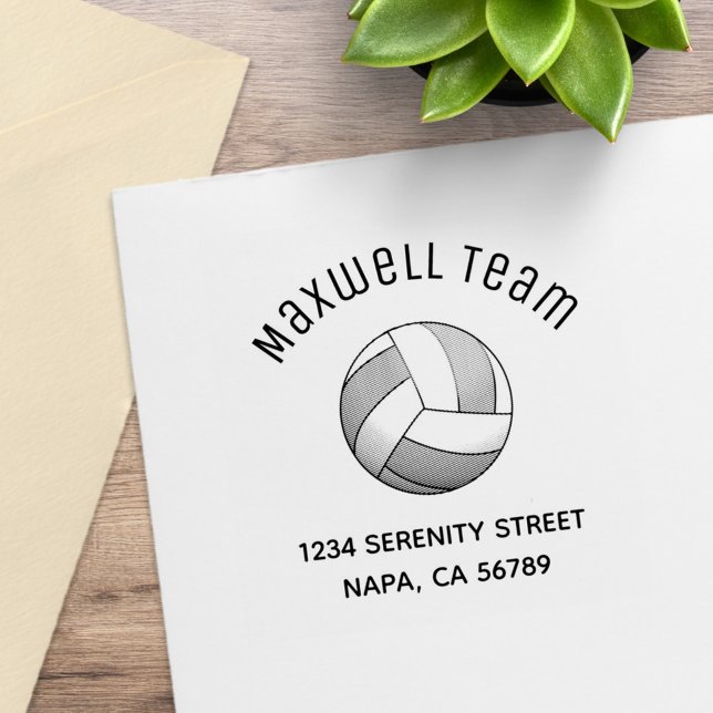 Volleyboll Båge Familj Adress Stämpel (Skapare uppladdad)