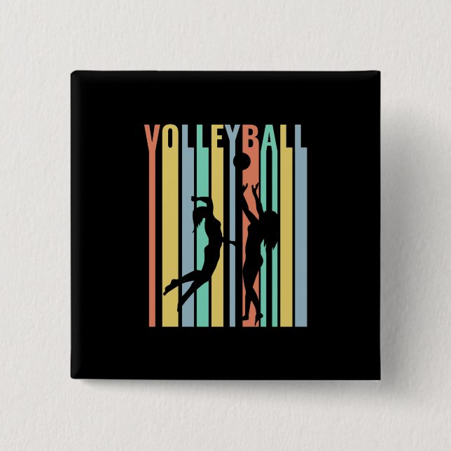 Volleyboll  Beachvolleyboll Retro Knapp (Framsida)