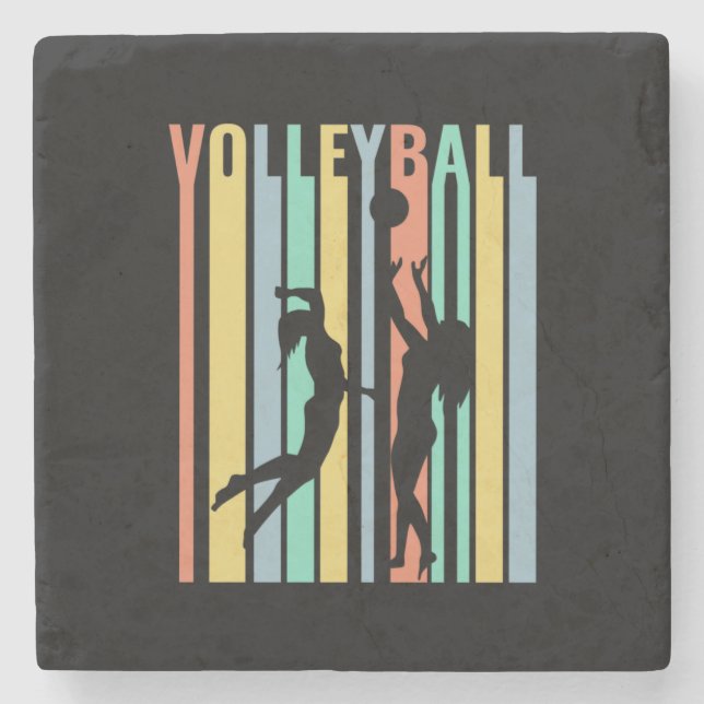 Volleyboll  Beachvolleyboll Retro Stenunderlägg (Framsidan)