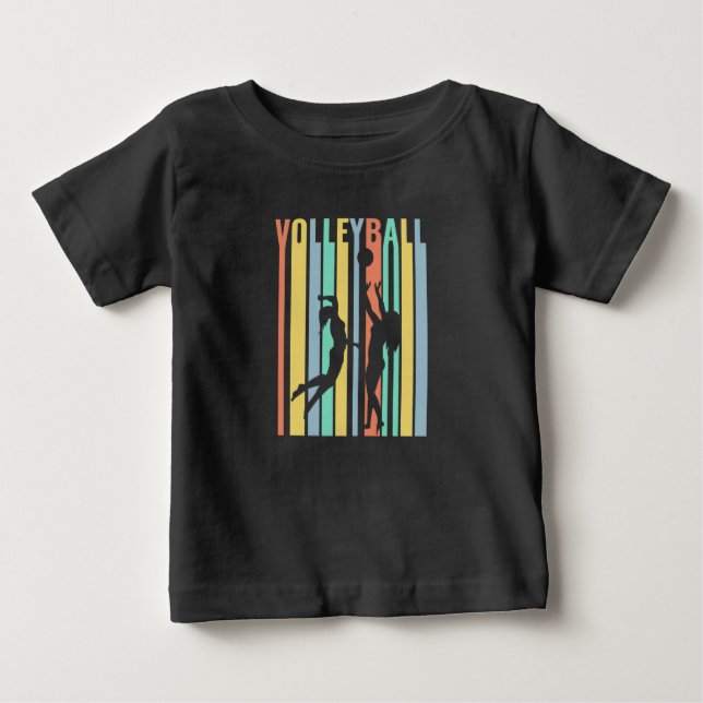 Volleyboll  Beachvolleyboll Retro T Shirt (Framsida)