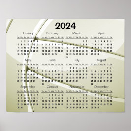 Volleyboll Design 2024 Kalender Poster