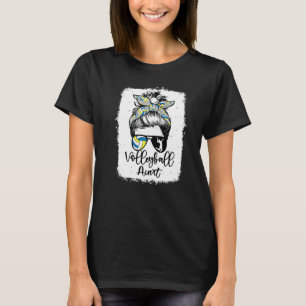 Volleyboll Faster Vintage Leopard Rufsylta Blekad T Shirt