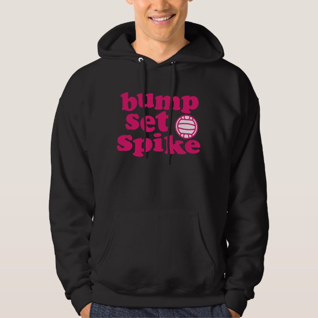 Volleyboll - fastställd spikeHoodie för bula Sweatshirt (Framsida)