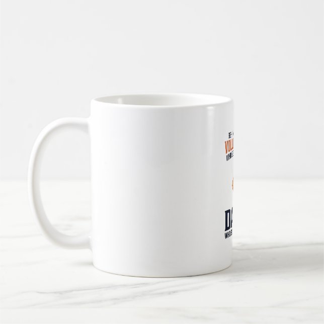 Volleyboll Flicka Pappa Vintage Gravyr Tröja Desi Kaffemugg (Vänster)