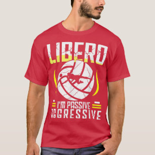 Volleyboll för herrar och damer volleyboll Libero T Shirt