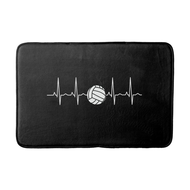 Volleyboll Hjärtklappning Badrumsmatta (Framsidan)