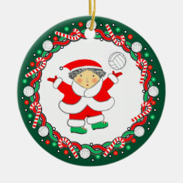 Volleyboll Holiday Present Keramisk Ornament