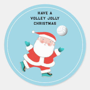 Volleyboll Holiday Runt Klistermärke