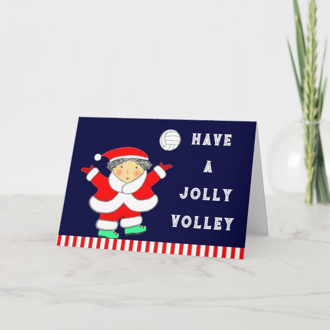 Volleyboll jul helgkort (Framsida)