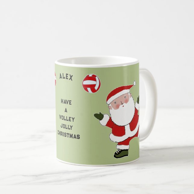Volleyboll jul kaffemugg (Framsida höger)