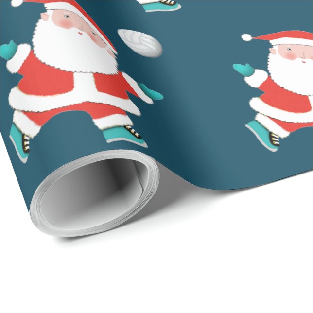 Volleyboll julklappsinslagningspapper presentpapper (Rullad Hörn)