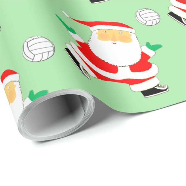 Volleyboll julklappsinslagningspapper presentpapper (Rullad Hörn)