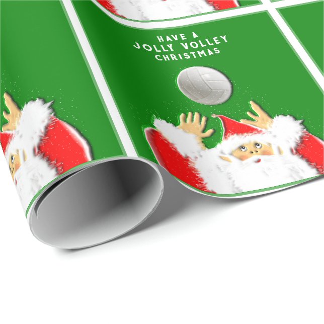 Volleyboll Julpresent Presentpapper (Rullad Hörn)