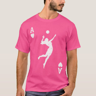 Volleyboll Kvinna Ess Äss Hjärtkort Lucky Spike Fö T Shirt