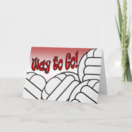 Volleyboll - långt att gå! Gratulerart! Kort