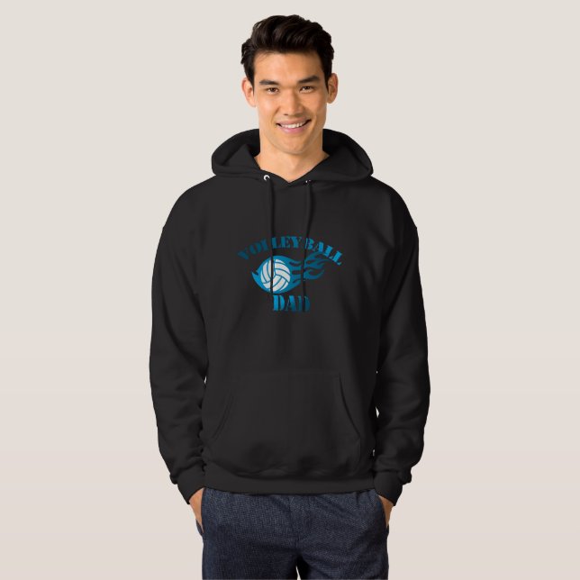 Volleyboll Pappa Hoodie (Hel framsida)