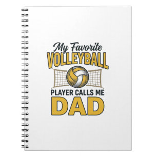 Volleyboll Pappa Min Favoritspelare Kallar Mig Pap Anteckningsbok