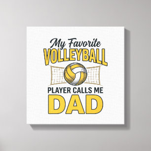 Volleyboll Pappa Min Favoritspelare Kallar Mig Pap Canvastryck