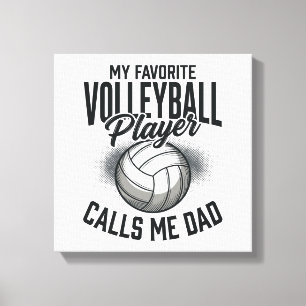 Volleyboll Pappa Min Favoritspelare Kallar Mig Pap Canvastryck