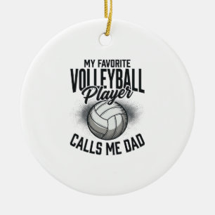 Volleyboll Pappa Min Favoritspelare Kallar Mig Pap Julgransprydnad Keramik