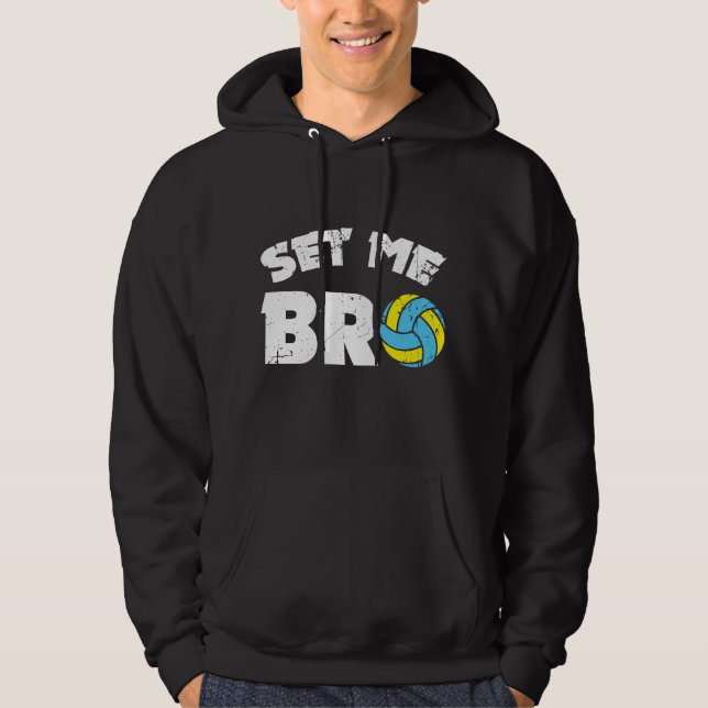 Volleyboll - roligt volleybollordstäv hoodie (Framsida)