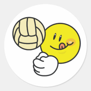 Volleyboll Runt Klistermärke