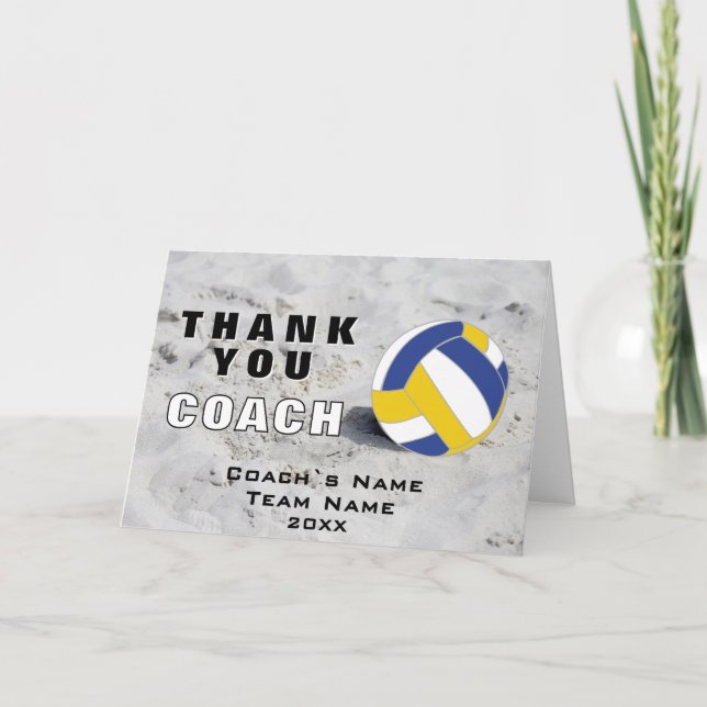 Volleyboll Sand Tack tränare Kort (Framsida)
